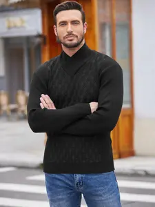 COOFANDY Mens Pullover Sweaters Fashion Diamond Knit Sweater Stylish Knitwear Lightweight Jumper