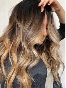 Women's Medium Length Soft Glitter Curly Wig, Pre-Cut Baby Hair Lace Front Design, Daily Wear Suitable for Women, Lace Front Wigs