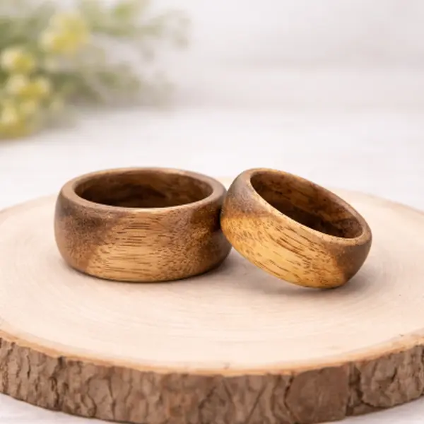 Acacia Wood Ring – Natural Wide Band Wooden Band