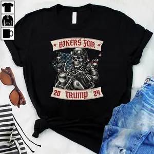 Bikers For Trump Election 2024 Print T-Shirt T-Shirt 2024