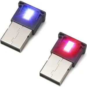 Mini USB LED RGB Light Brightness Adjustable 8 Color Changeable for , Laptop, Keyboard. Atmosphere  Night Lamp for  Decoration (DC : 5V) (Quantity: 2)