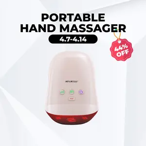 CINCOM Portable Hand Massager (PINK), Cordless, with Comfort Heat and Gentle Massage, Adjustable Settings, Auto-Off Feature, Rechargeable, Perfect for Daily Relaxation, Ideal Gift