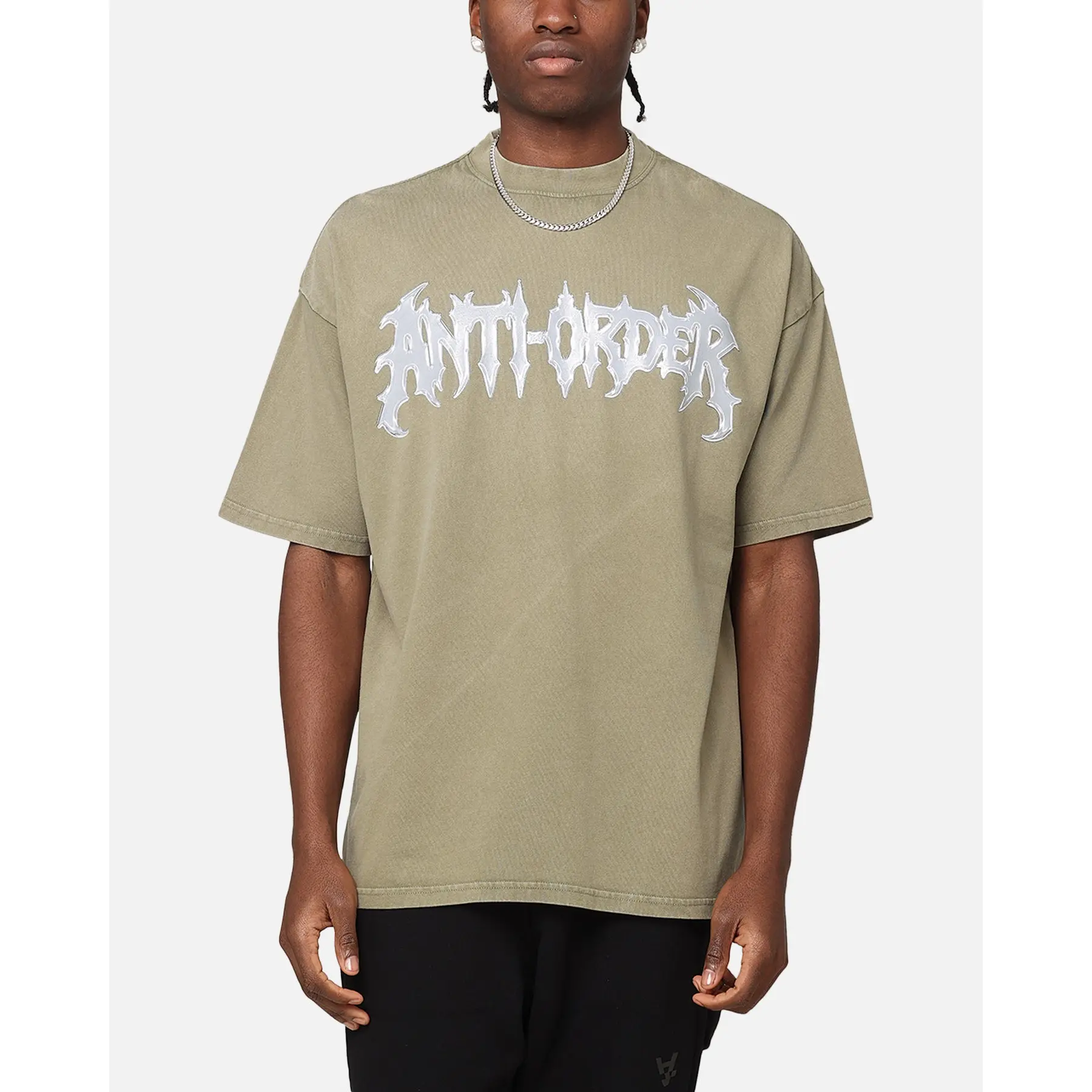 The Anti Order New Dawn Mock Neck T-Shirt Vintage Khaki