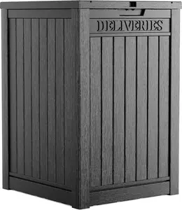 Porch Package Delivery Box 55 Gallon with Lockable Secure,Outdoor Package Drop Container Waterproof
