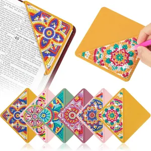 Diamond Art Bookmarks, Diamond Painting Bookmarks for Book Lovers, 5D DIY Bookmark Corner Bookmark Adults Crafts Diamond Art Kits for Adults Kids Home Office Beginner Adults Gift