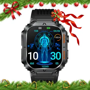 EIGIIS EW5 Smart Watch for Men - 2.02'' Large Screen Wristwatch with Wireless Call, 100+ Sports Modes, Music Support, Stainless Steel Build - Android Compatible Multifunctional Wearable Device Tech Gift