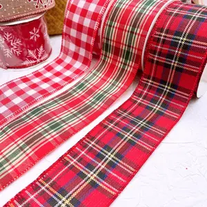 10 Yards / 2.5 Inches Wired Edge Christmas Tree Deer Ribbon, Suitable for Wreaths, Bows Making, Wrapping, Holiday Crafts & DIY Projects, Bow Crafting, Seasonal Patterns, Highquality Trim, Craft Ribbon, Holiday Decorators