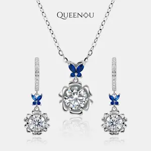 【796】New Year Promo "Springtime Symphony" Butterfly Bloom Synthetic Moissanite Flower Set– Elegant and Vibrant Gift for Engagement, Wedding, or Anniversary