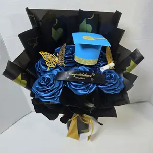 Handmade Eternal Roses Bouquet, Graduation Gift for Achievement Celebration