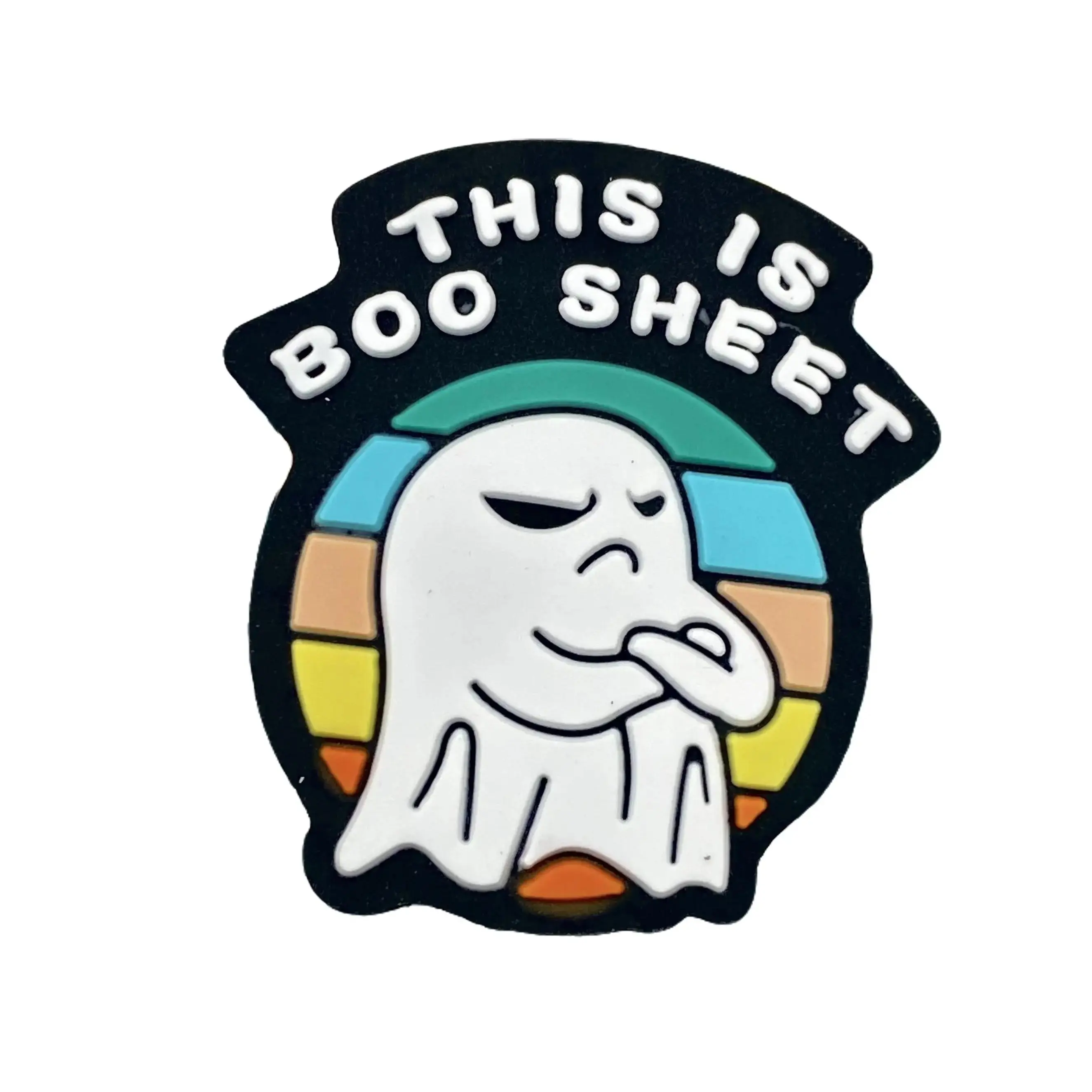 1pc What! This Is Boo Sheet Silicone Focal Beads
