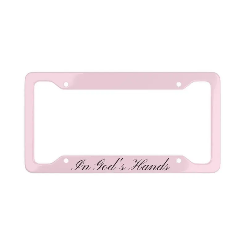In God's Hands License Plate Frame – Inspirational Christian Car Tag Frame, Faith-Based Auto Accessory