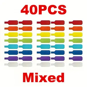 Colorful Identification Sticker, 40pcs/set Writable Label Sticker, Self Adhesive Label Sticker for Cable Management & Identification
