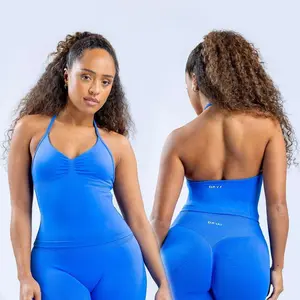 Impact Longline Strappy Top & Shorts/Leggings Set – Seamless Sculpted Fit with Cross-Back Support Bra & Booty-Lifting Bottoms