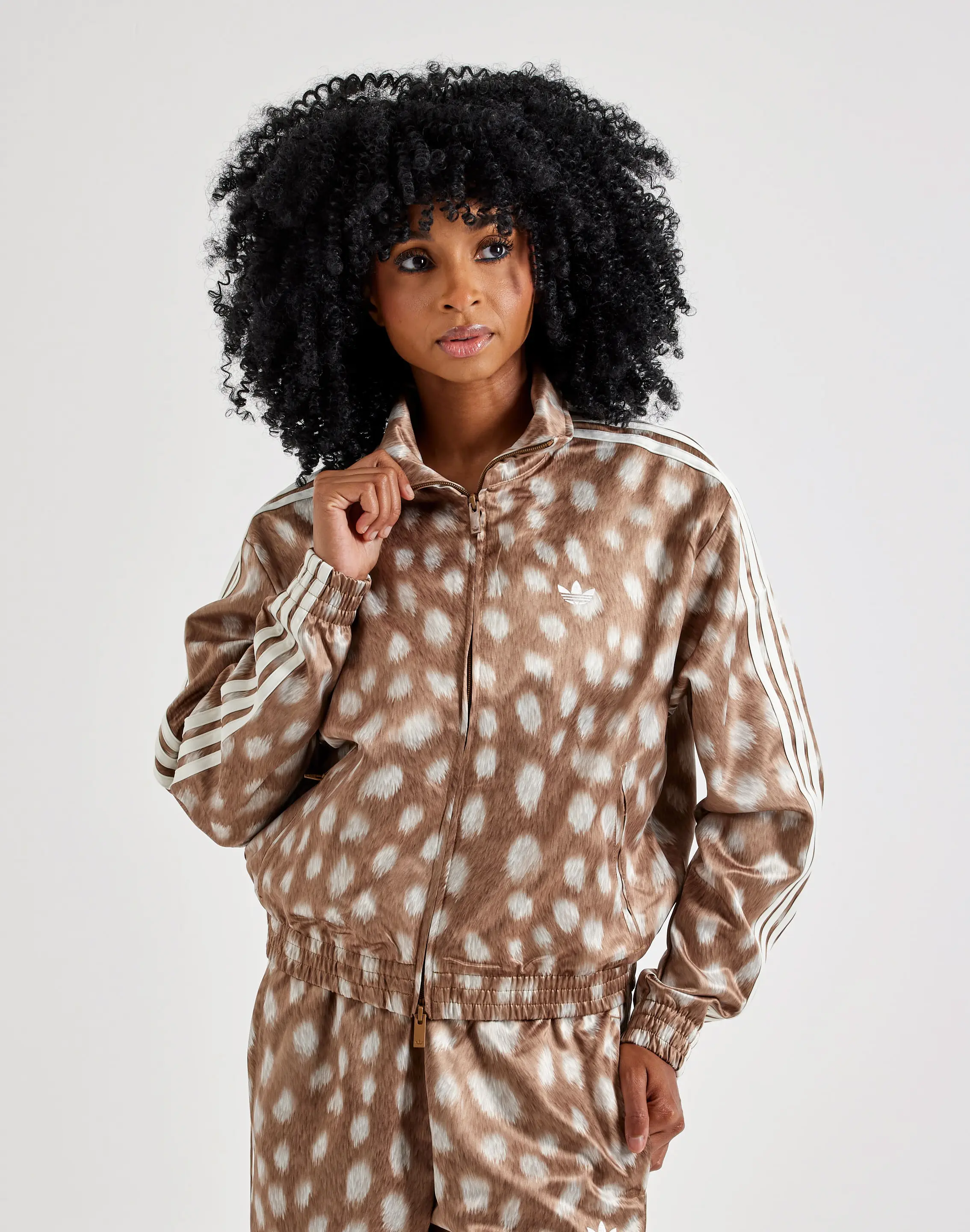 Womens Adidas Animal Print Firebird Track Jacket