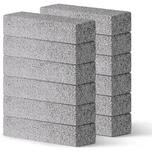 Swiilpo 12Pack Pumice Stone for Toilet Cleaning Bowl Stick,Powerfully Cleans Hard Water Rings, Calcium Buildup & Stains, Suitable for Cleaning Toilet, Bathtubs, Kitchen Sink, Grill,By Traiisutor
