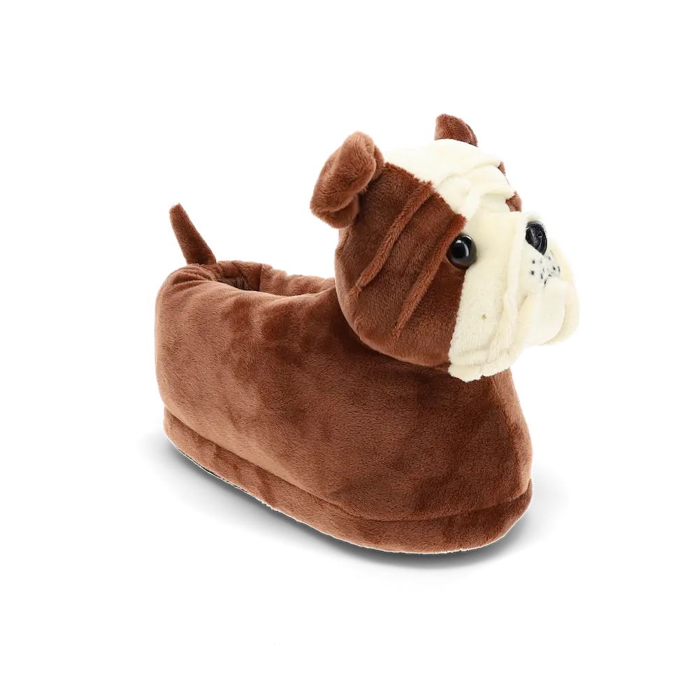 Benny the Bulldog Plush Animal Slippers for Women Ultra Soft Comfort Adorable Design Non Slip Sole Perfect Gift for Dog Lovers Soft Cozy Fit Ideal for Lounging and Relaxing