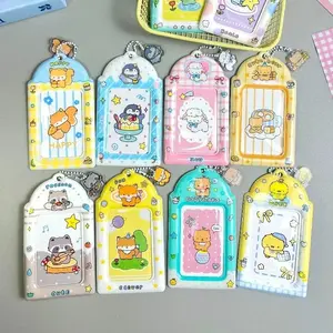 Cute Animal Series PVC Photo Frame Cartoon Puppy Panda Photocard Card Holder Kawaii Photocard Supplies Fashion Gifts for Girls