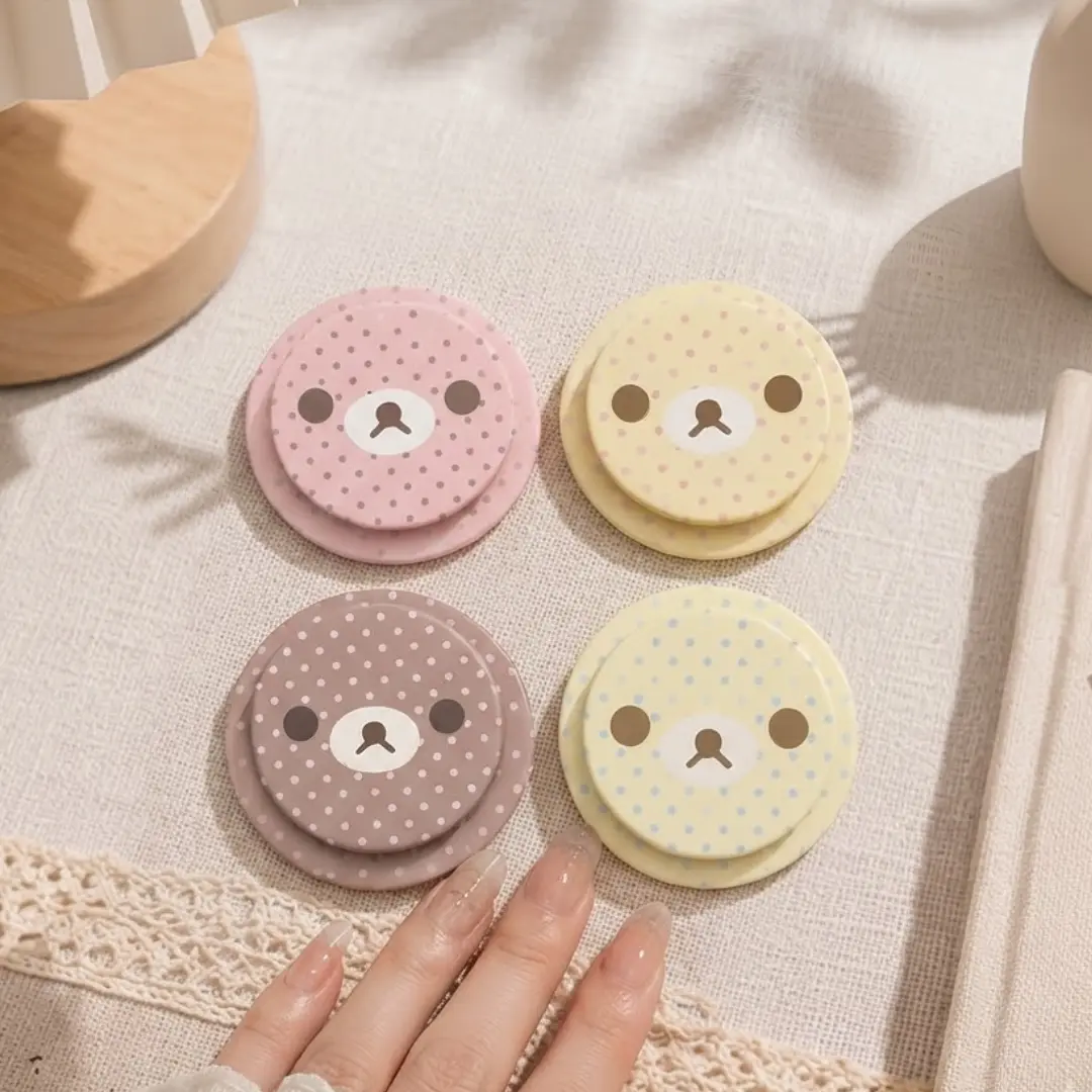 Kawaii Bear Phone Grip Holder, Cute Cartoon Phone Stand for iPhone & Samsung, Collapsible Cell Phone Grip, Cute Phone Accessories, Gift for Bear Lovers