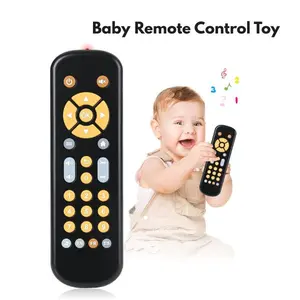 Baby Remote Control Toy for 6-18 Months – Musical Light Up Learning TV Remote with Sounds, Bilingual English/French/Spanish, Early Development Sensory Toy for Infants & Toddlers, BPA Free"