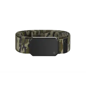 Groove Belt – Stretch Tactical Belt for Men, Camo Design – Black / Mossy Oak Bottomland