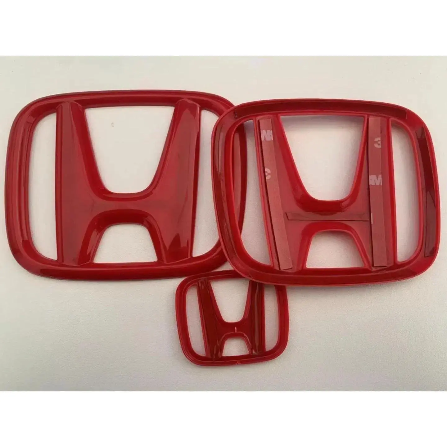 Car Modification Suitable for Honda 10th Accord/Civic Black Red Front Logo Covered Rear Logo Steering Wheel Modification Decor