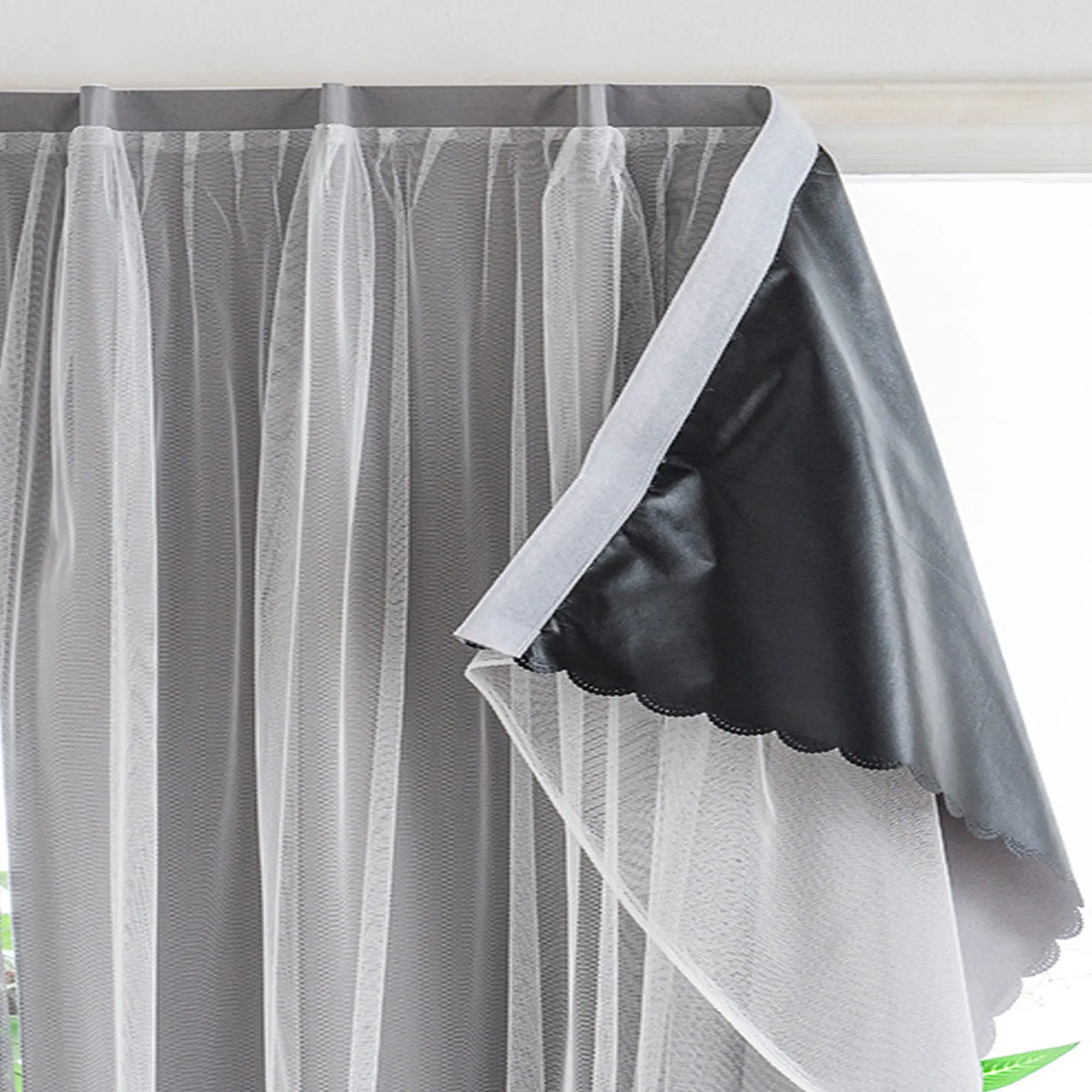 1pc 100% Blackout Curtains with Magic Tape, Ideal for Bedroom Living Room Kitchen Party Decor, Easy Installation Minimalist Style Drapes, Thermal Insulated Curtain, Net Curtain Window, Curtains and Nettings, Blackout Window Cover