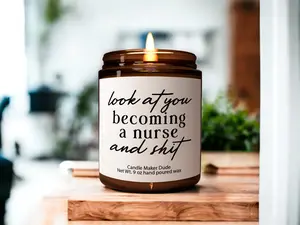 [Sale Up To 50%] Nursing School Graduation Candle Gift, New Nurse Gift, Gift for Best Friend, Gift for Daughter
