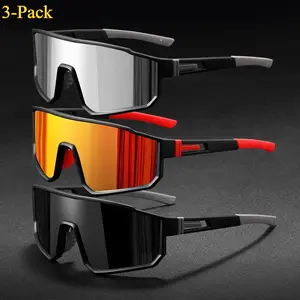2/3-Pack Windproof Sports Shades – Unisex UV400 Cycling Sunglasses, Essential for Running Hiking & Daily Outdoor Workouts