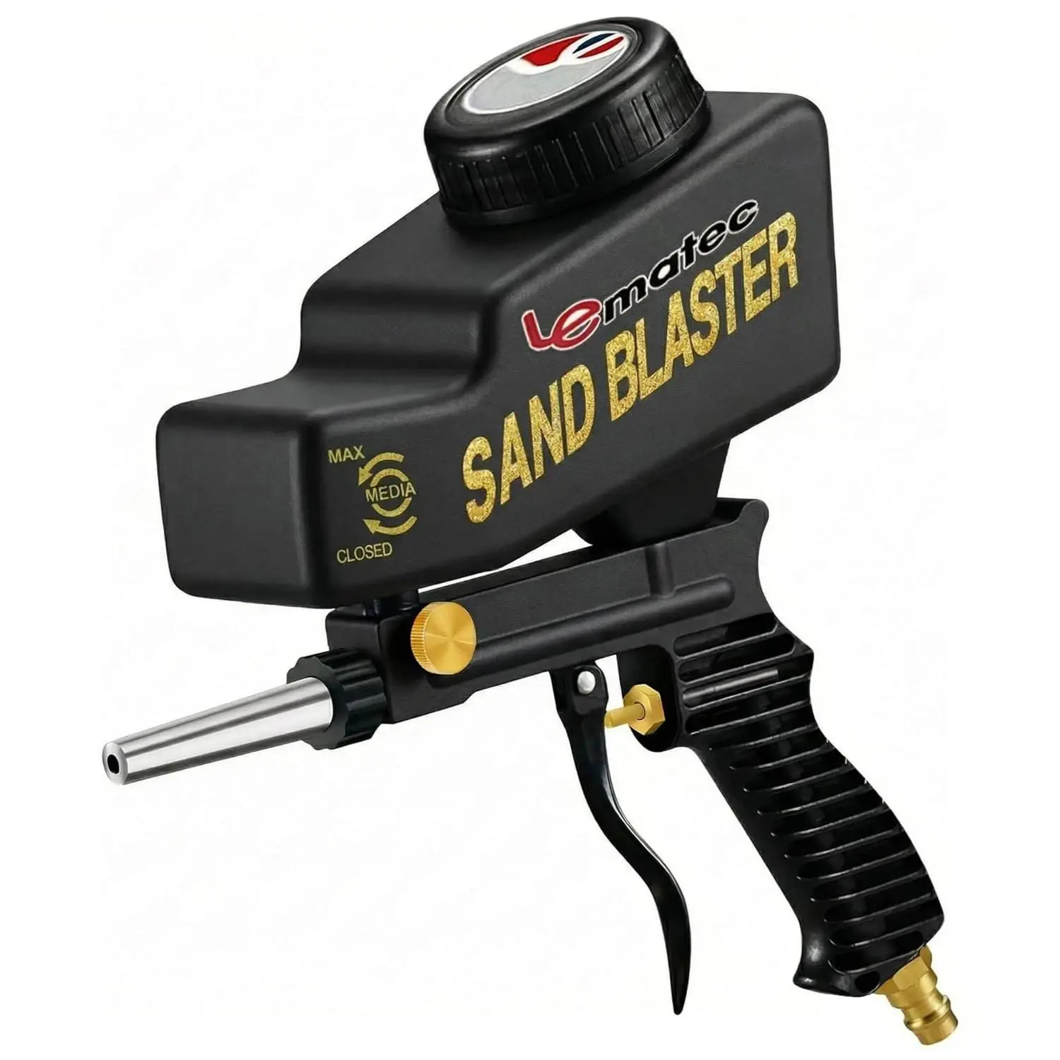 LE LEMATEC Portable Sand Blaster Gun Kit | Gravity Feed Air Tool for Rust... LE LEMATEC Portable Sand Blaster Gun Kit | Gravity Feed Air Tool for Rust...