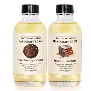 Chocolate Lover Body Oil Duo: Chocolate Sugar Cookie & Brownie Chocolate 4 Fl Oz Each for Glowing Hydrated Skin