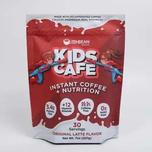 Zenbodi Kids Cafe - Caffeine-Free Coffee Alternative with 12 Vitamins & Minerals 3.4g Prebiotic Fiber 30 Servings: Flavour Original Chocolate Vanilla Caramel Latte