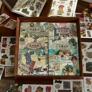 Retro Manor Sticker Book: 20 sheets of mixed pattern decorative stickers. For DIY, office stationery, journaling, scrapbooking, and crafts. Perfect for adults, students, and creative gift-giving.