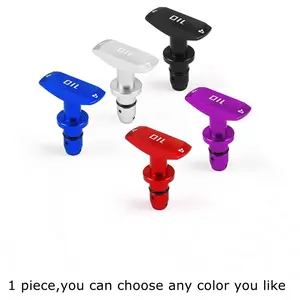 Car Oil Dipstick Pull Handle, Universal Aluminum Billet Engine Oil Pull Handle, Replacement for Ford Mustang GT V8 GT500 1999-2011, Suitable for Most American V8 Engines, Mechanic Tools