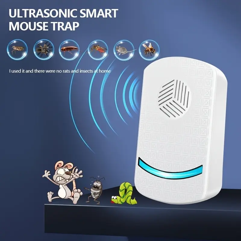 2/4/6/8 Pcs Dual Horn Soundwave Technology Pest Repeller for Indoor Use, Effective Insect Control for Homes and Kitchens, Repels Mosquitoes Ants Roaches and Flies, Mosquito Killer