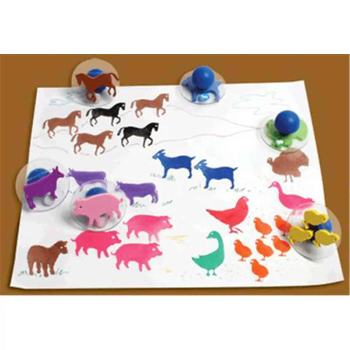 Center Enterprises Inc.  Ready2Learn Giant 10Pk Farm Animals Stamps