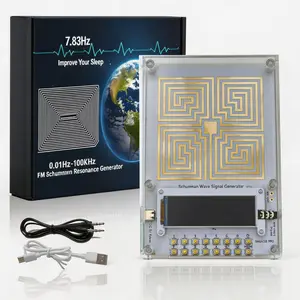7.83hz frequency generator, adjustable sine wave from 0.01hz to 200khz, USB powered FM Schumann resonance, 3.5mm audio cable, sleep relief, yoga, meditation