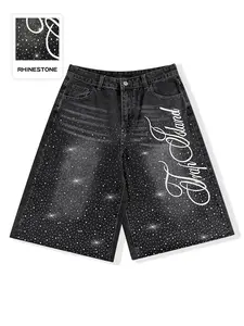 Purple jeans, patchwork jeans, cropped jeans, rhinestones shipped separately, embroidered casual denim jeans; letter-embroidered casual denim shorts; American street style; fashionable everyday denim wear Low Rise Raw Hem