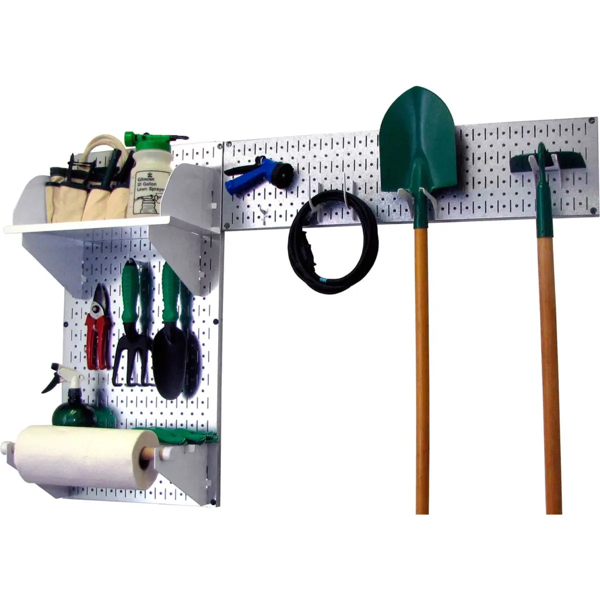 Wall Control B1296681 Pegboard Garden Tool Board Organizer, Galvanized White - 48 x 32 x 9 in.