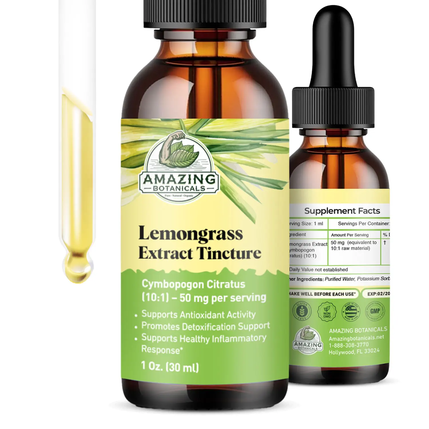 Amazing Botanicals Lemongrass Tincture – Organic Cymbopogon Citratus ...