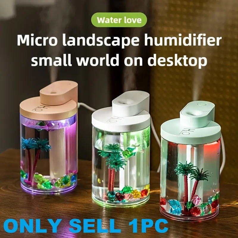 New Mini Landscape Aroma Diffuser, Home Humidifier, Air Humidifier, Desktop Humidifier, Essential Oil Diffuser, Aromatherapy Humidifier, Cold Mist Humidifier, Usb Powered Humidifier, Usb Humidifier Machine, Power Protection, Perfect Gift