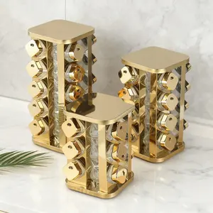 Stainless Steel Kitchen Storage Rack, Rotating Bottle Caps, Multiple Sizes Available, Leak-Proof, Easy Cleaning, Home & Kitchen Supplies