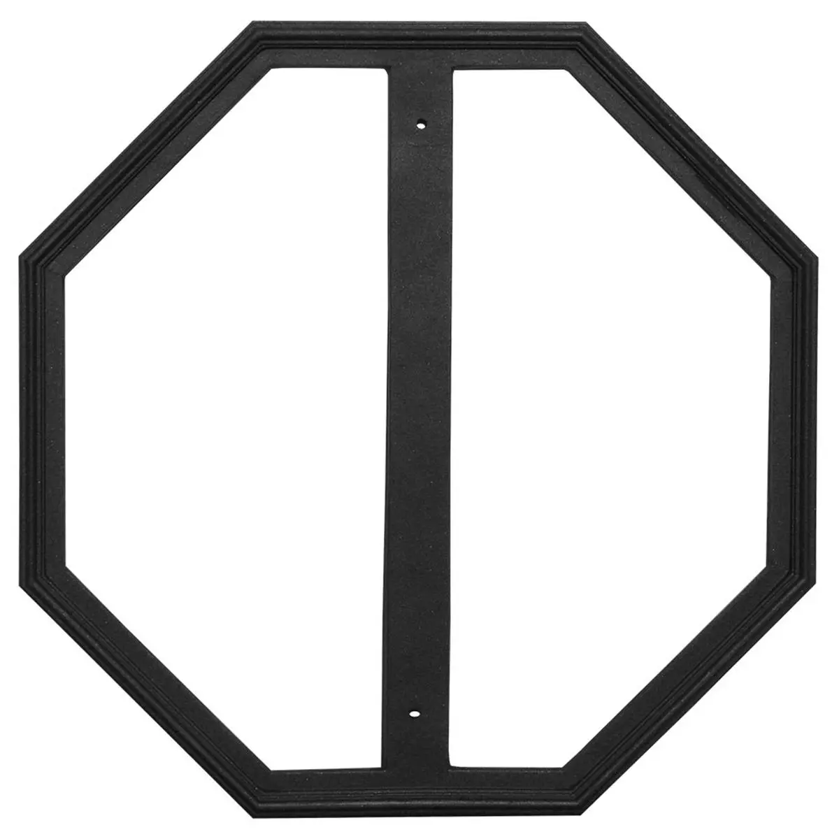 212 MAIN 36x36 in. Stainless Steel & Aluminium Hanging Traffic Sign Frame - Black Car Interior Decoration, QualArc STOP-36X36 Model