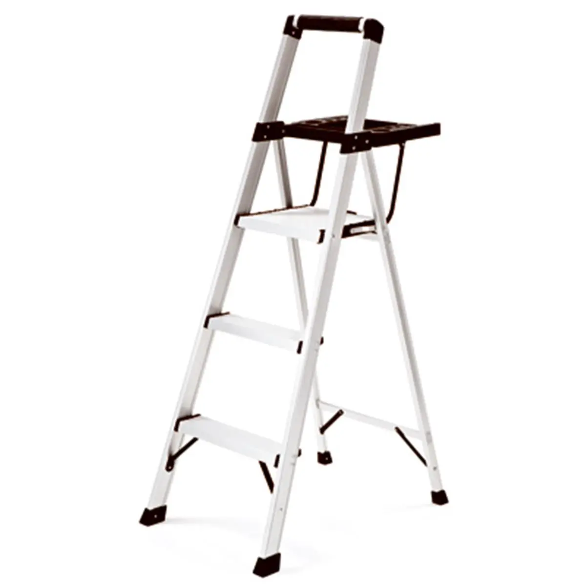 3 Step Aluminum Lightweight Step Stool, 250 lbs, Aluminum Step Ladder
