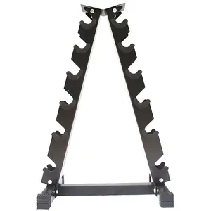A-Frame Dumbbell Rack Stand Only, Heavy-Duty Steel Weight Storage Organizer Holds 12 Dumbbells, No Wobble Design for Home Gym, Saving Floor Space Weight plate