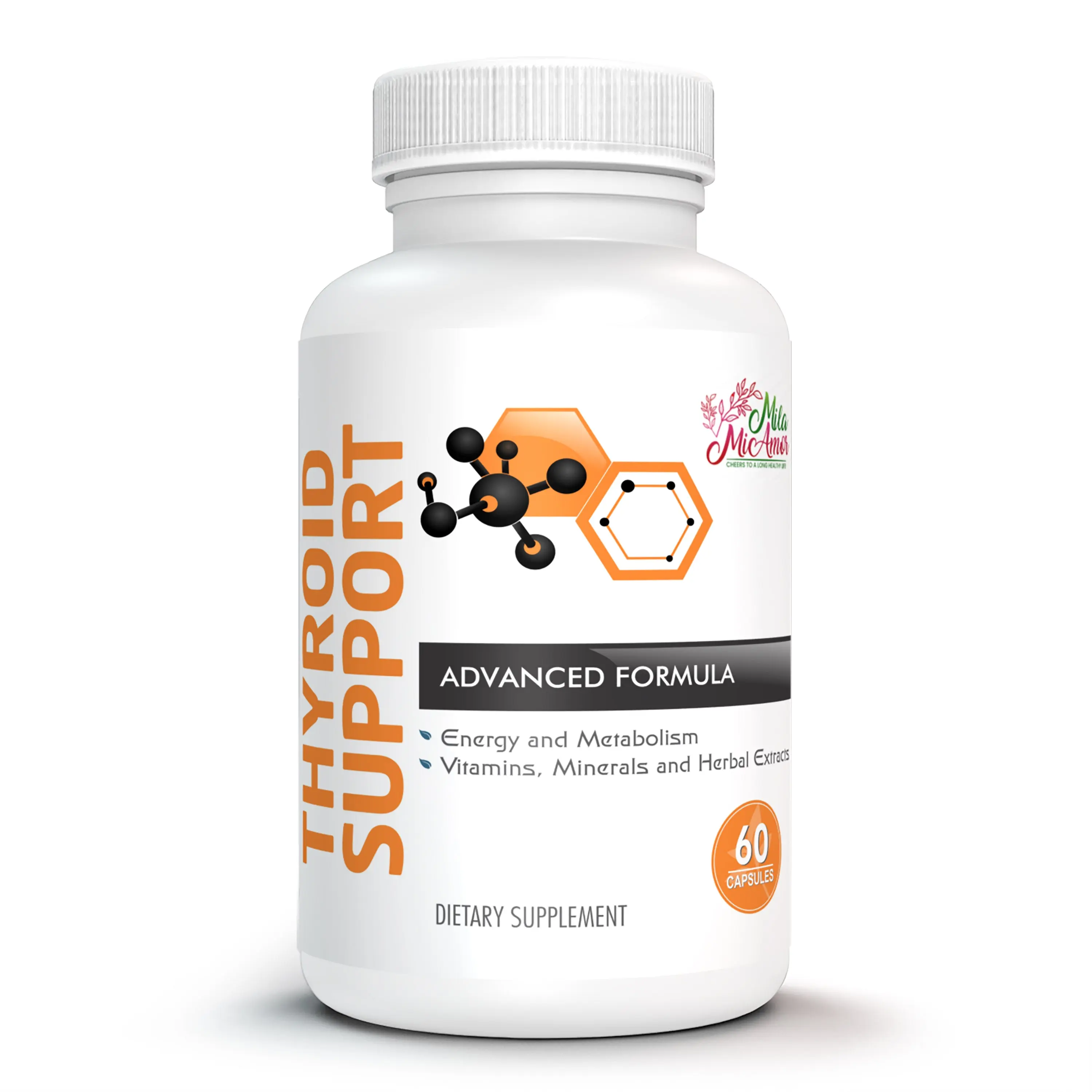 Thyroid Support | Advanced Formula with L-tyrosine, Schisandra, Ashwagandha, Vitamins, and Minerals | Balance Thyroid Hormones | 60 Capsules