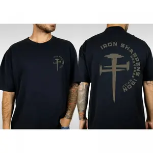 Iron Sharpens Iron Christian Gym Shirt – Bible Verse Inspired Workout Tee
