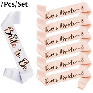 7pcs/set Bridal Party Belt L Bachelorette Party Bride To Be Sash Bachelorette Sash Bridesmaid Sashes For Bridal Party