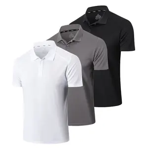 Men's Casual Button Up Short Sleeve Lightweight Shirt, Tops For Menswear Polo,Back To School Top Outdoor Collared Golf Gym Mesh