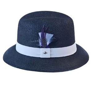 Lowriding Chicano Black OG Lowrider Derby Hat with Handmade Flex Fit & Feather Accent for Special Occasions Comfortable Versatile Accessory