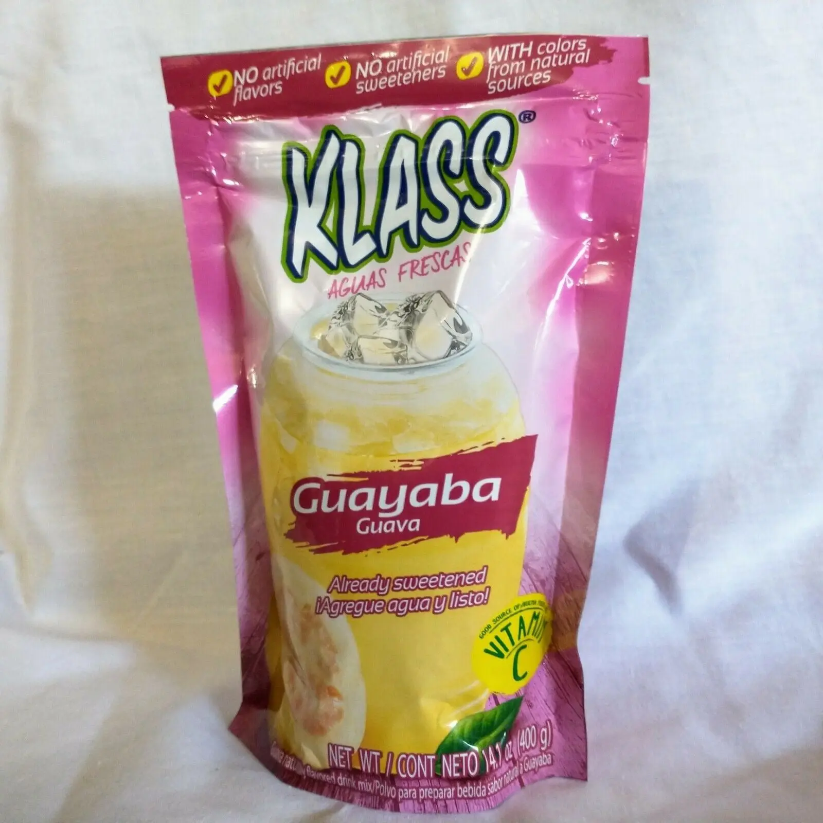 Klass Aguas Frescas Guava (Guayaba) Drink Mix 14.1 Ounce Package Beverage Mix